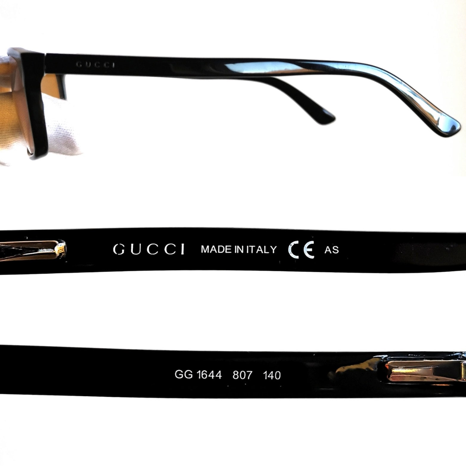 GUCCI ヴィンテージ サングラス 長方形 ブラック スモール GG1644