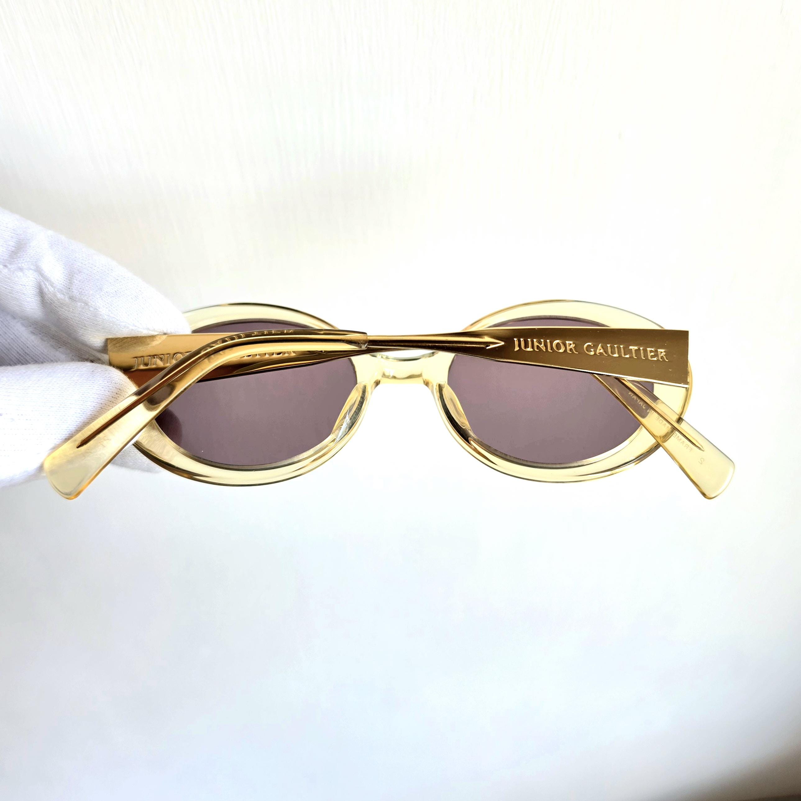 JEAN PAUL GAULTIER Vintage Sunglasses Jpg Gold Clear 58-2274