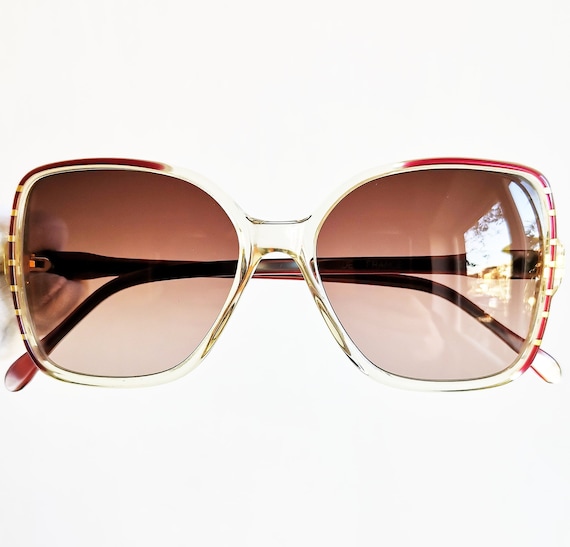 NINA RICCI vintage sunglasses rare square clear r… - image 2