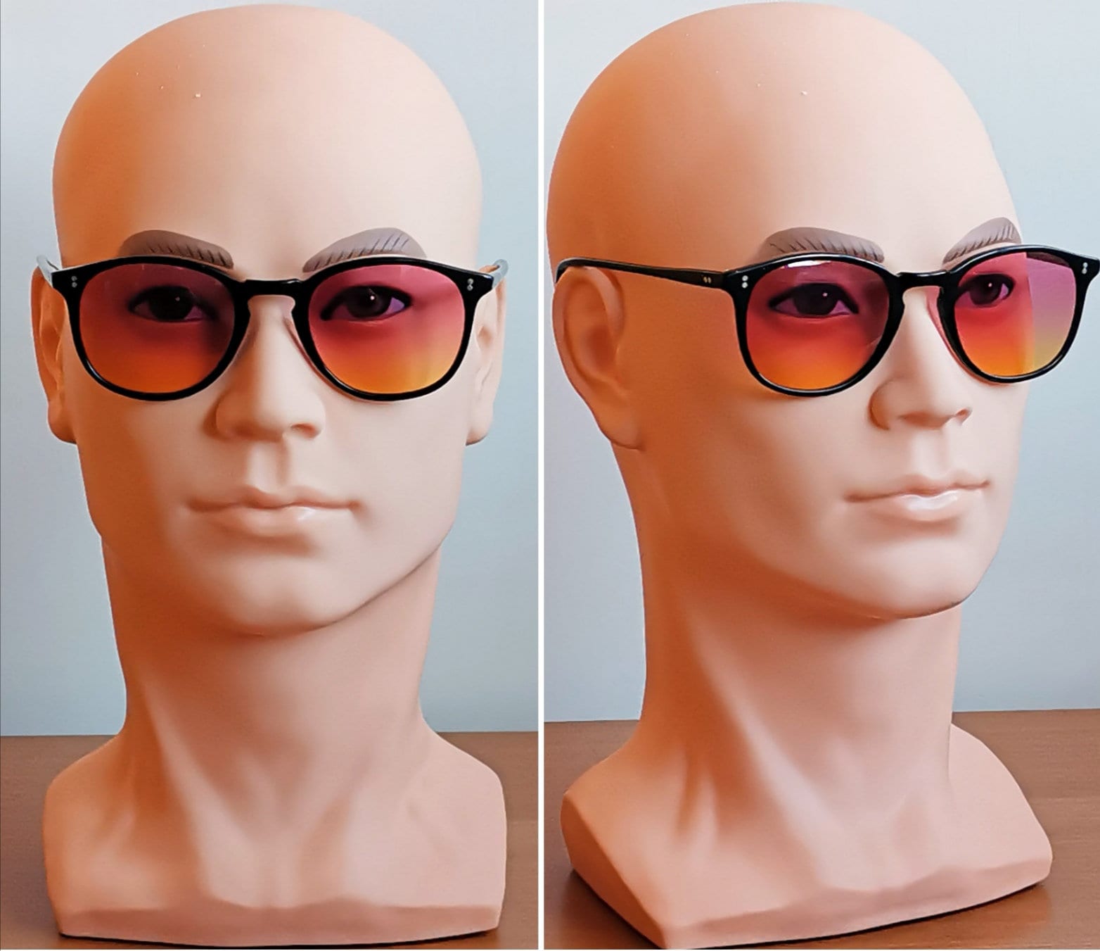 OLIVER PEOPLES Vintage Sunglasses Round Squared New Pink