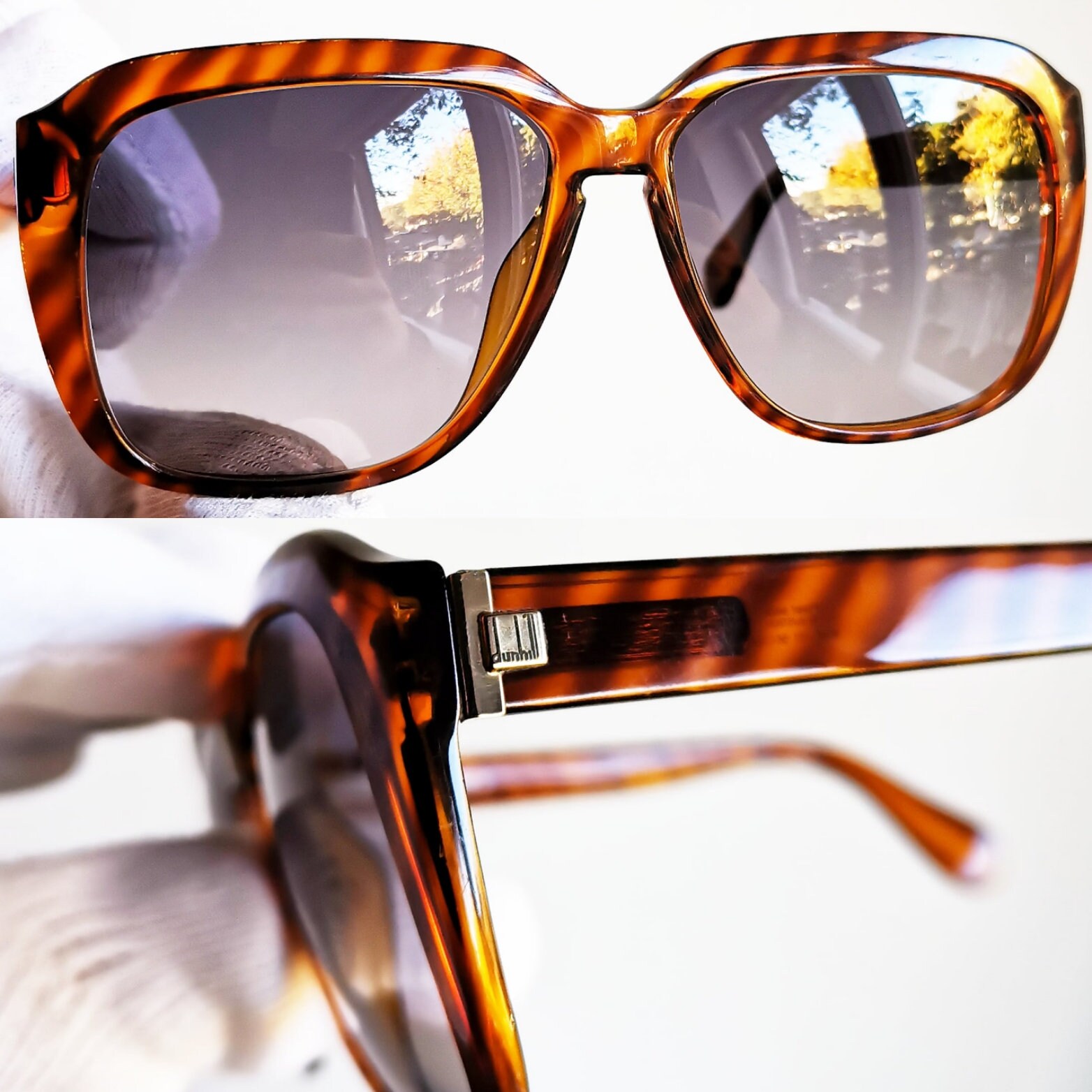 小物 00s archive dunhill sunglasses tear drop NEW! VINTAGE DUNHILL 6042 1980'S GOLD LENSES SUNGLASSES