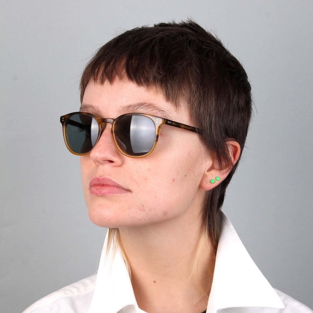 OLIVER PEOPLES Vintage Sunglasses Round Squared New Pink OLIVER PEOPLES Vintage Sunglasses Round Squared New Pink