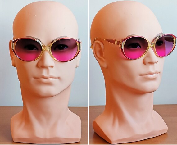 YVES SAINT LAURENT vintage Sunglasses rare gold o… - image 5