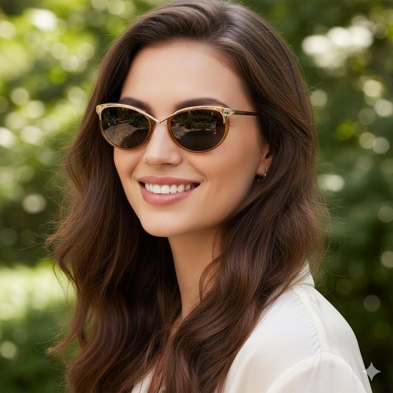 Lunettes De Soleil Vintage Thierry Mugler TM 10014 C3 - Monture Or/gris - Verres Miroir Orange - Neuf