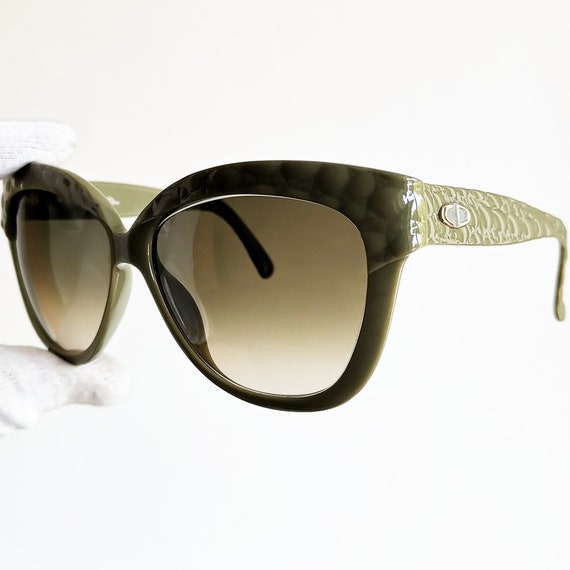 DIOR vintage sunglasses rare squared pistachio gr… - image 2