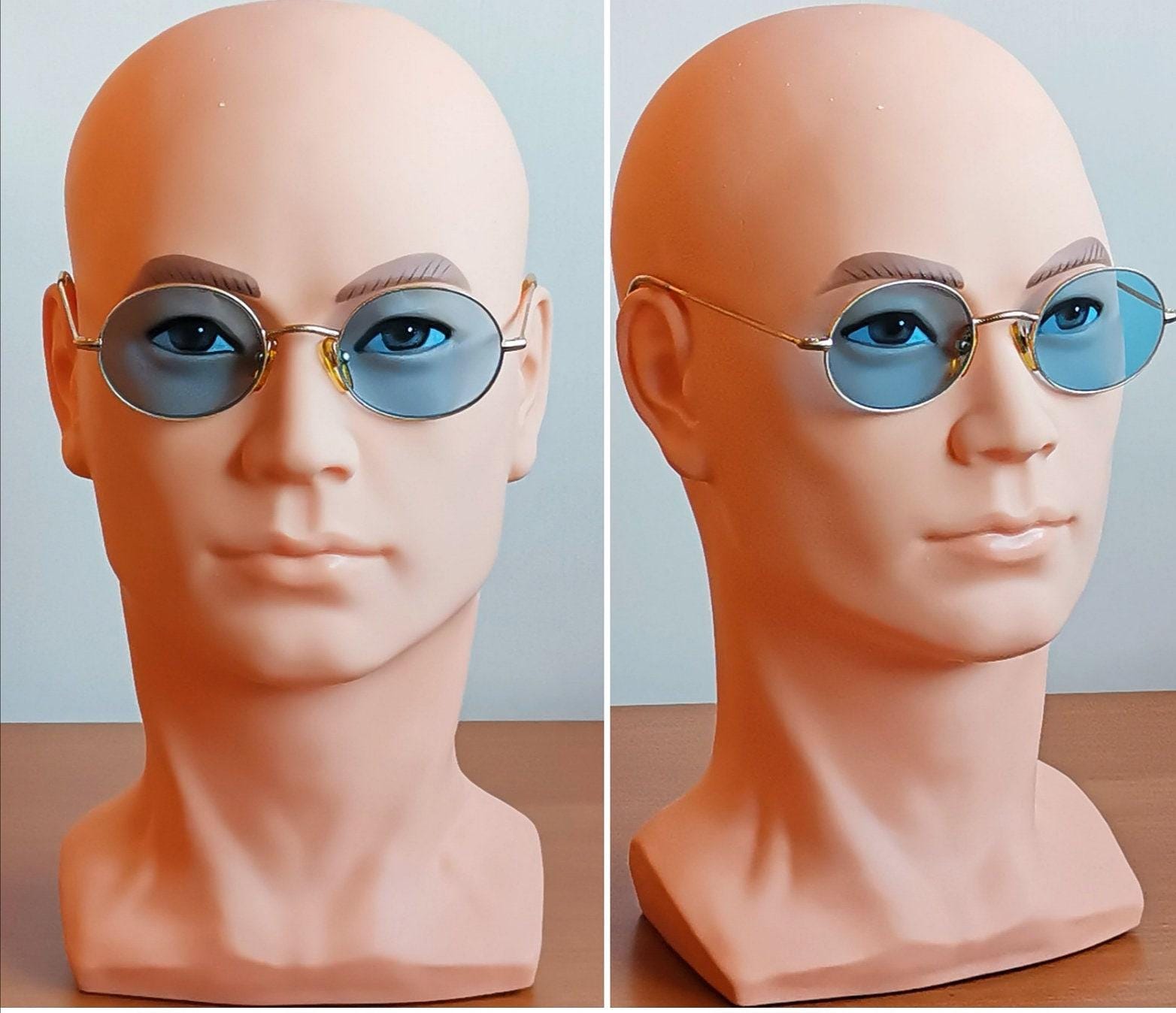 ARMANI ヴィンテージサングラス オーバルラウンド ゴールド