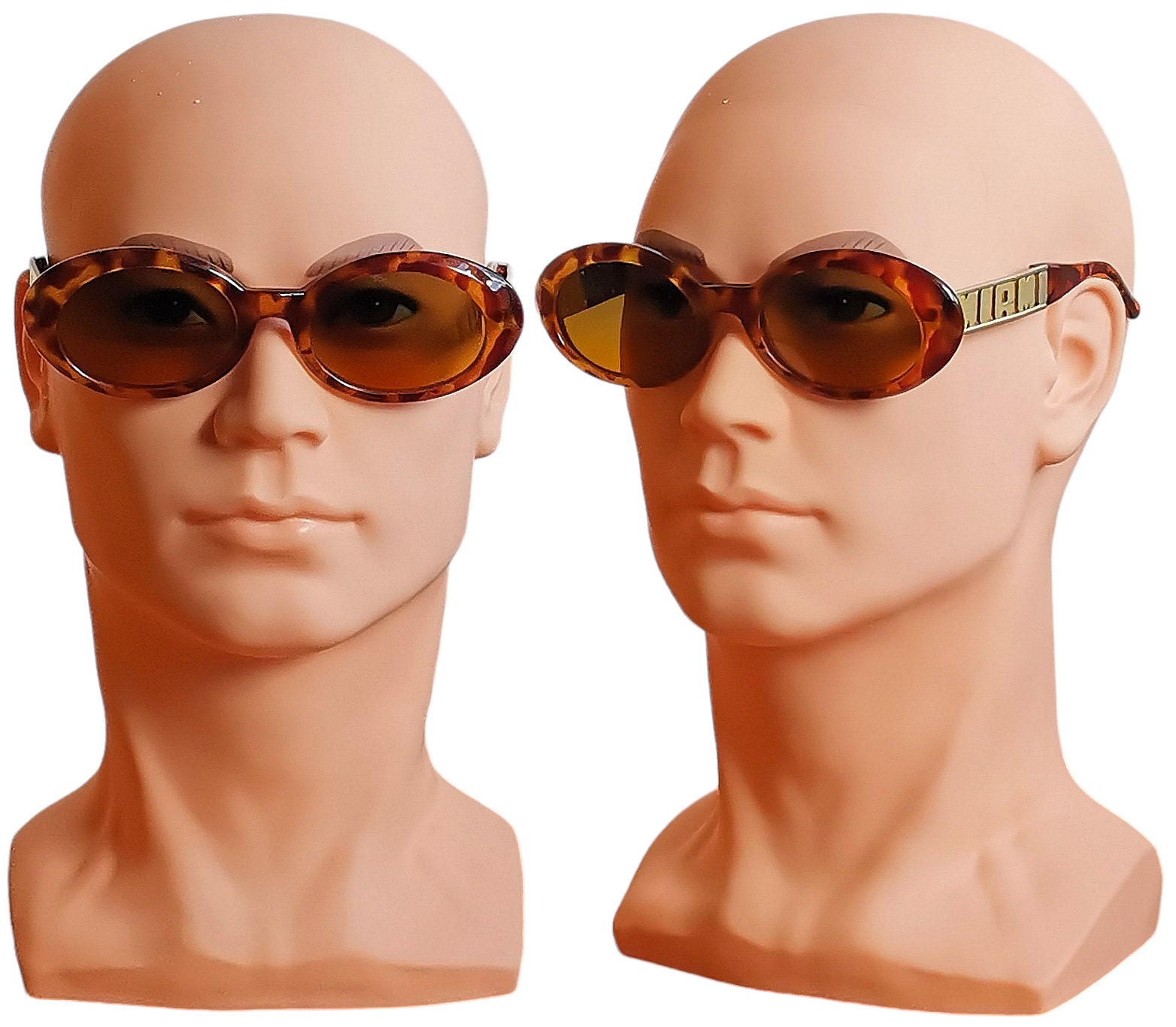 VERSACE Vintage Miami Beach Sunglasses Gold Tortoise Brown  display picture 2