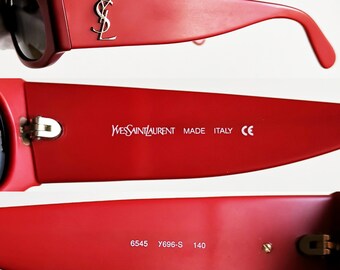 YVES SAINT LAURENT Vintage Sunglasses Ysl Red 6545 Frame  display picture 1