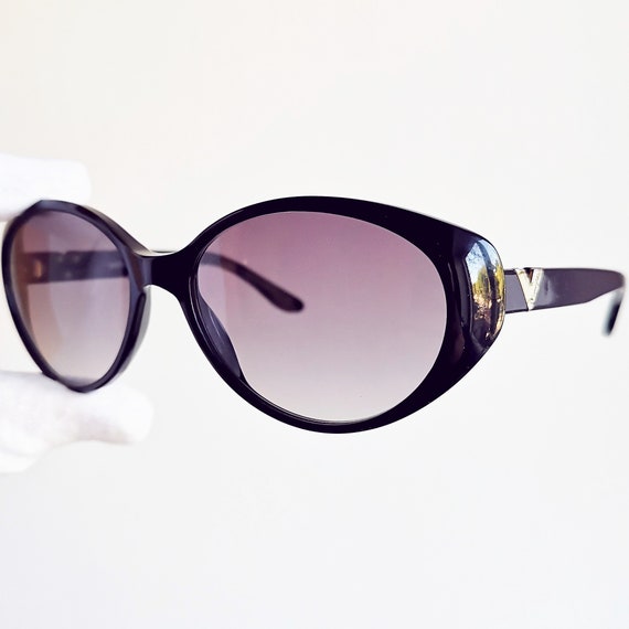 VALENTINO Vintage Sunglasses Oval Purple 925 Silver Sterling  display picture 2