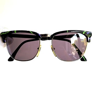 VOGUE vintage sunglasses black purple green gold square caravan wayfarer W226 joker peacock frame Migos 2Chainz Rihanna Kylie Jenner 90s y2k