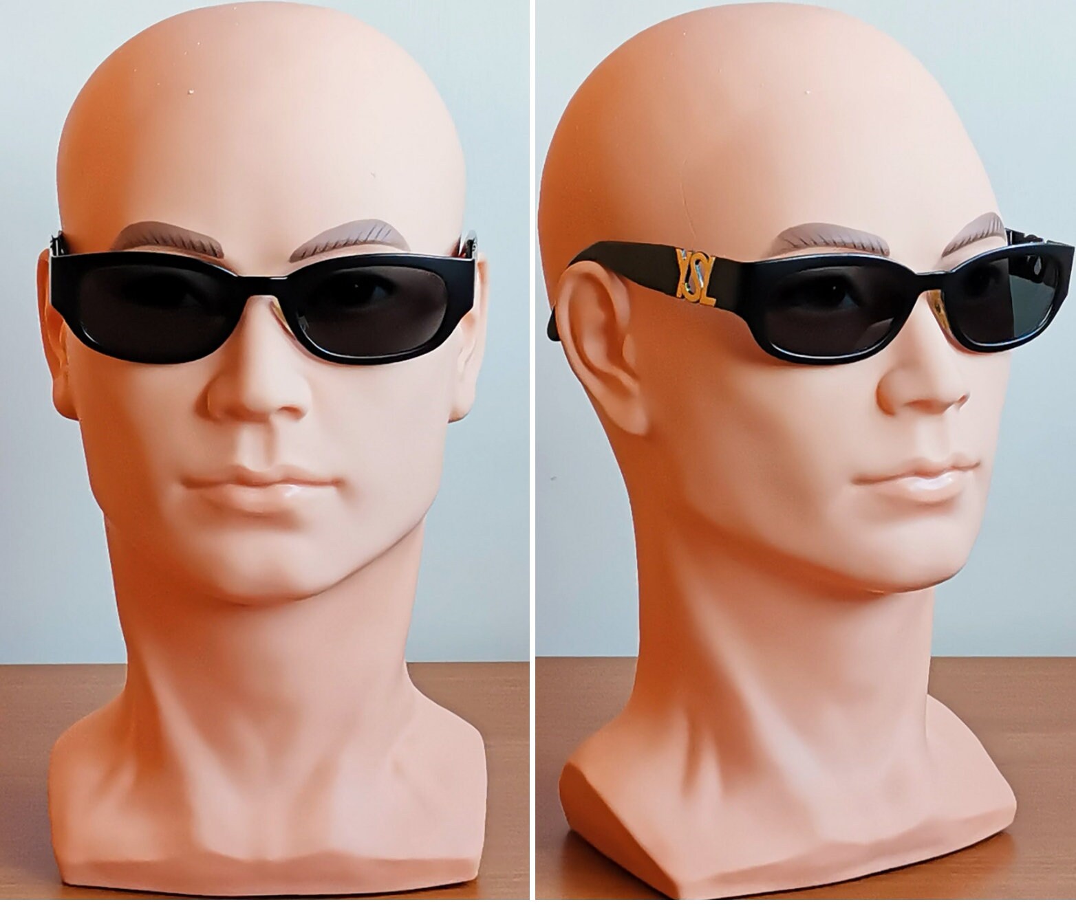 YVES SAINT LAURENT Vintage Ysl Sunglasses Rare Oval Black