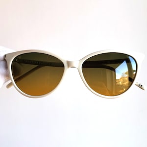 Óculos de sol SAINT LAURENT Ysl cateye branco SL261 Bella Hadid Rihanna Angelina Jolie Lady Gaga armação vintage lente verde laranja novo NOS Yves