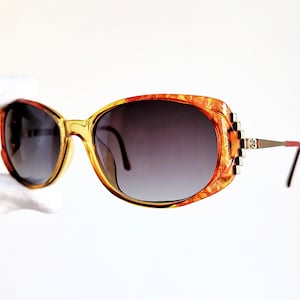 DIOR vintage sunglasses rare oval squared red orange yellow gold Christian 2625 frame Migos designer Rihanna Lady Gaga new gray lens 80s 90s