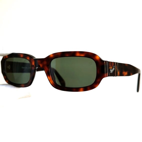 PERSOL vintage sunglasses rectangular brown silve… - image 1