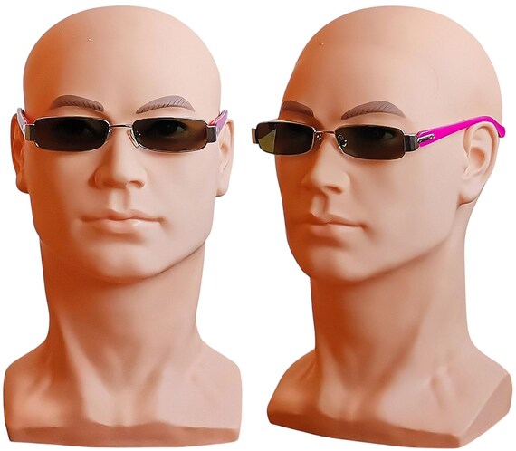 DOLCE GABBANA Sunglasses Small Tiny Fucsia Pink Silver Oval