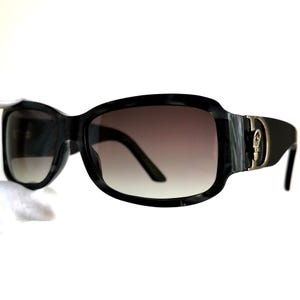 DIOR vintage sunglasses marbled pearl gray black silver belt square mask Christian Cottage 3 wrap Rihanna Bella Hadid QEH5M frame 90s y2k