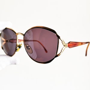 VERSACE vintage Sunglasses rare gold tortoise brown aviator mask Gianni V24 frame Migos designer Rihanna Lady Gaga 90s new purple grape lens