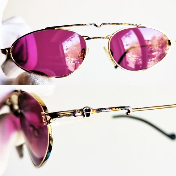 ETIENNE AIGNER vintage sunglasses rare oval gold … - image 3