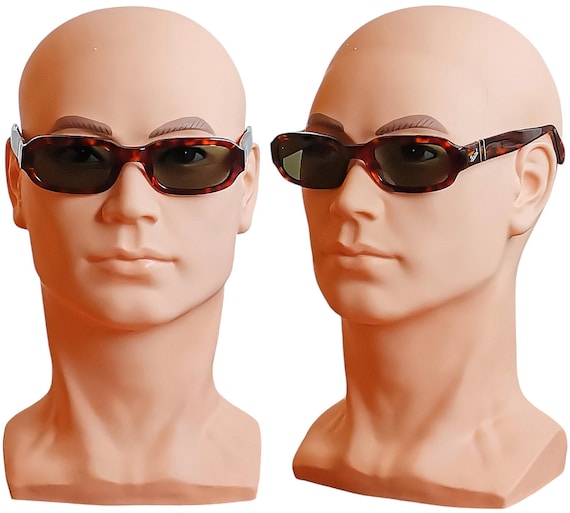 PERSOL vintage sunglasses rectangular brown silve… - image 2