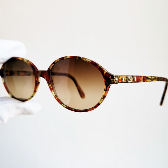 Buy YVES SAINT LAURENT Vintage Sunglasses Ysl Rare Oval Gold Studs