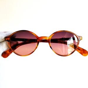 CHANEL vintage sunglasses round tortoise brown frame gold quilted RAP6472AB Migos designer Rihanna Kylie Jenner 90s y2k new purple pink lens