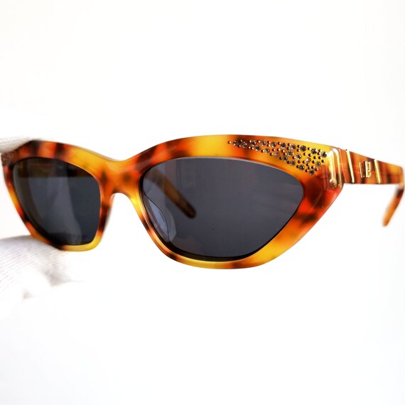FENDI vintage sunglasses rare oval cateye gold st… - image 7