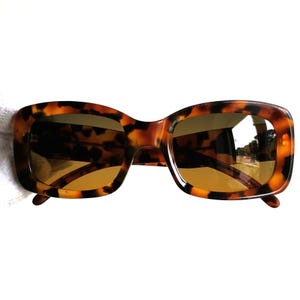 GUCCI vintage sunglasses square gold tortoise brown thick bold designer frame GG2407/S 2Chainz Migos Rihanna 90s y2k new green orange lens