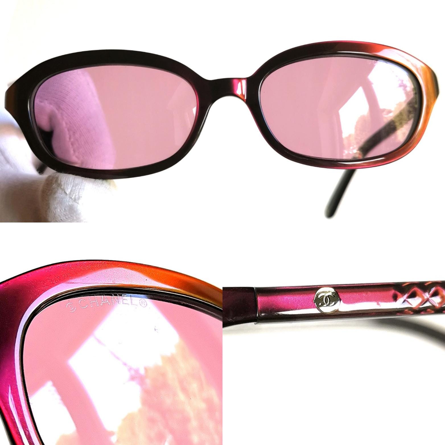 小物 CHANEL sunglasses vintage matelasse y2k Chanel RARE Vintage 1992 CC Tortoiseshell Matelasse Frame