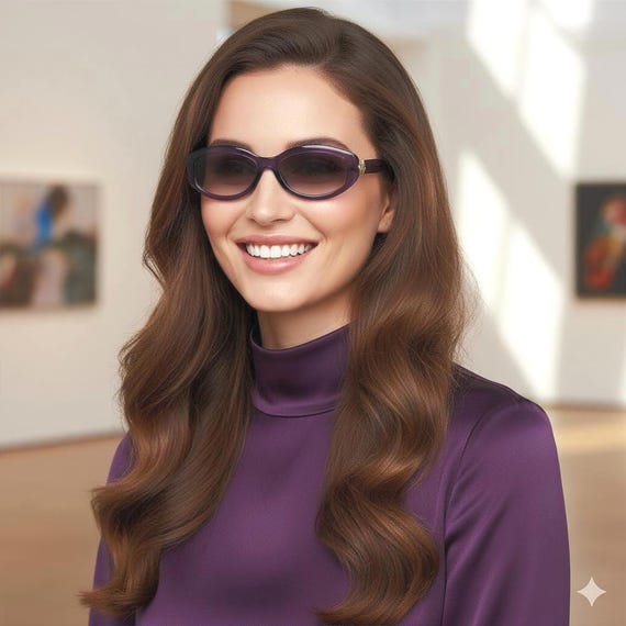 BVLGARI ブルガリ　サイドゴールド　パープル　サングラス　希少　Y2K BVLGARI Vintage Sunglasses Oval Purple Gold Silver 812 911 Frame