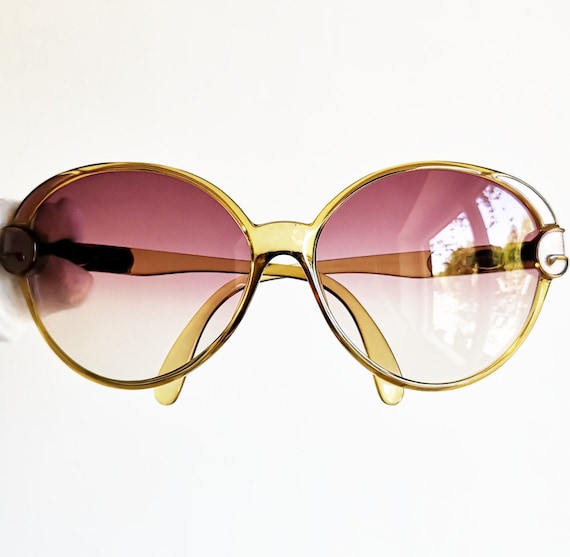 DIOR vintage sunglasses rare oversize big round p… - image 1