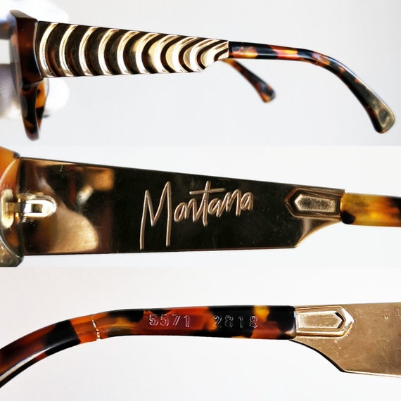 Claude MONTANA vintage sunglasses engraved gold t… - image 4