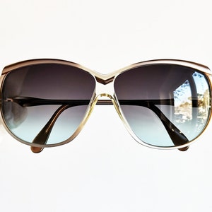 CAZAL vintage sunglasses rare oversize 150 frame square aviator tear drop sun gold white gray blue lens Migos designer Lady Gaga 90s new NOS