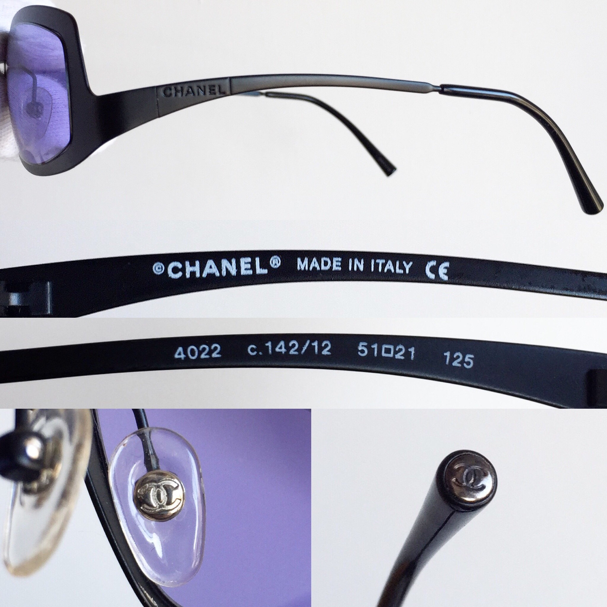 CHANEL Vintage Sunglasses Rare Square Rectangular Wrap Frame CHANEL Vintage Sunglasses Rare Square Rectangular Wrap Frame