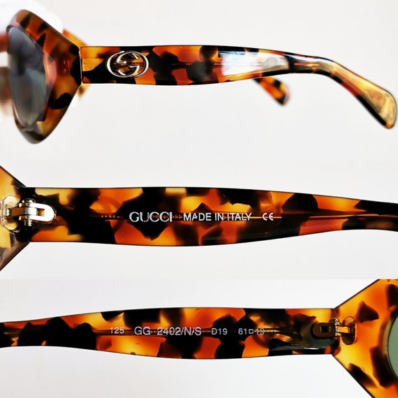 GUCCI vintage sunglasses rare oval wrap wraparoun… - image 4