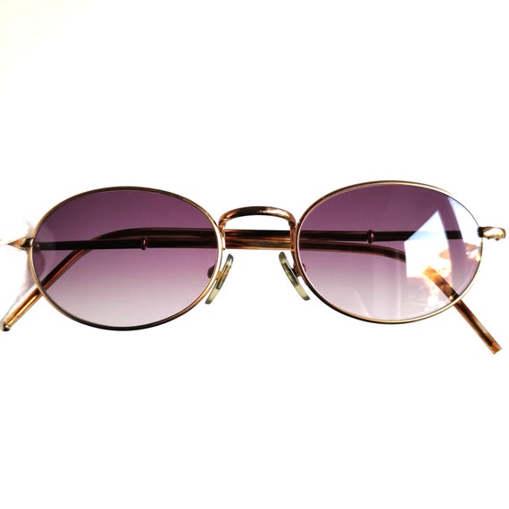 GUCCI Gold Sunglasses Vintage Oval Small Tortoise Brown 50  display picture 1