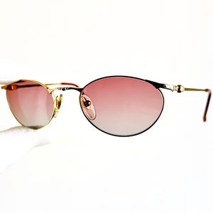 KENZO vintage sunglasses oval gold red goth steampunk small tiny Moon K172 Migos Bella Hadid Rihanna Kylie Jenner frame new pinked lens 90s
