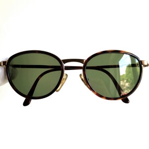 GUCCI occhiali da sole vintage ovale oro tartaruga marrone tondo pantos montatura GG 1329 Migos 2Chainz Rihanna Kylie Jenner Nuove lenti verdi NOS anni '90 y2k