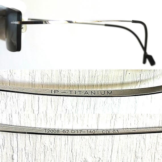 IP-Titanium sunglasses silver small rectangular l… - image 5