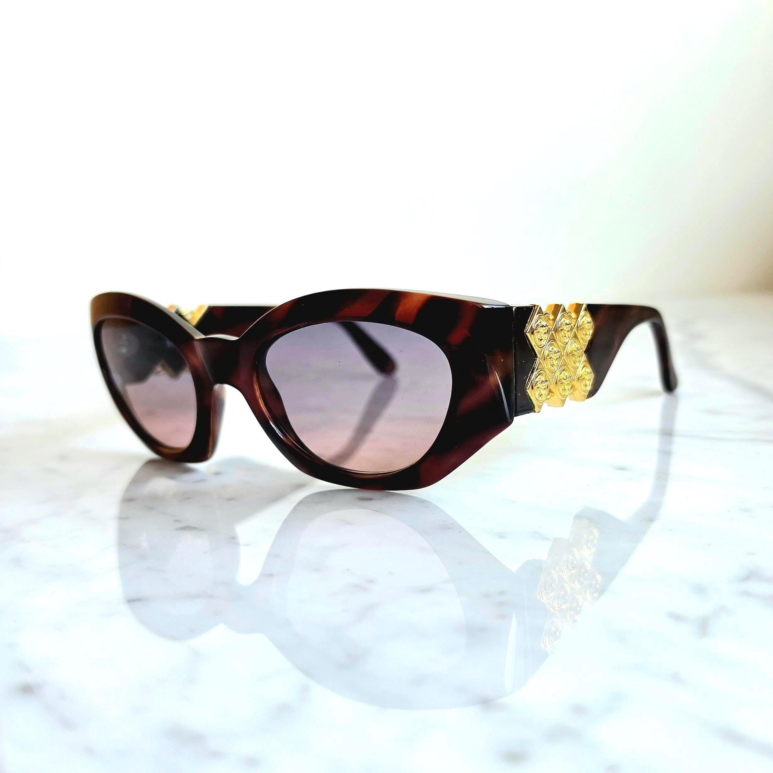 VERSACE ヴィンテージサングラス 420/D べっ甲柄ブラウン スクエア