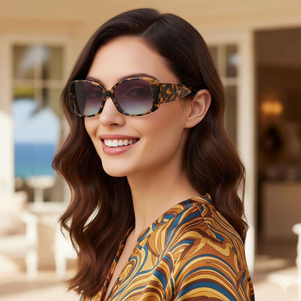 RALPH LAUREN Sunglasses Vintage Oversize Brown Gold Polo RA5086