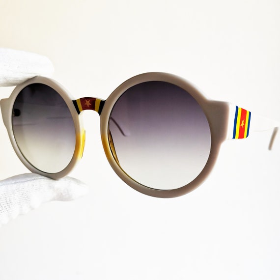 ENRICO COVERI round vintage conceptual sunglasses… - image 2
