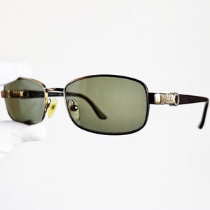 BVLGARI vintage zonnebril zeldzaam ovaal rechthoekig vierkant klein 2103-B strass strass Migos Rihanna Kylie Jenner designer zilveren frame jaren 90