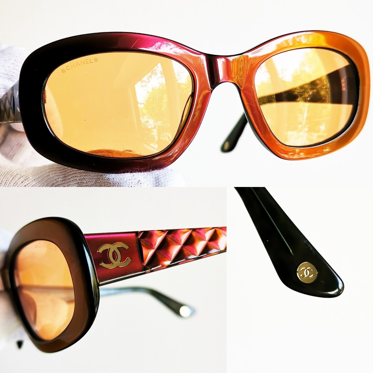 chanel square sunglasses vintage