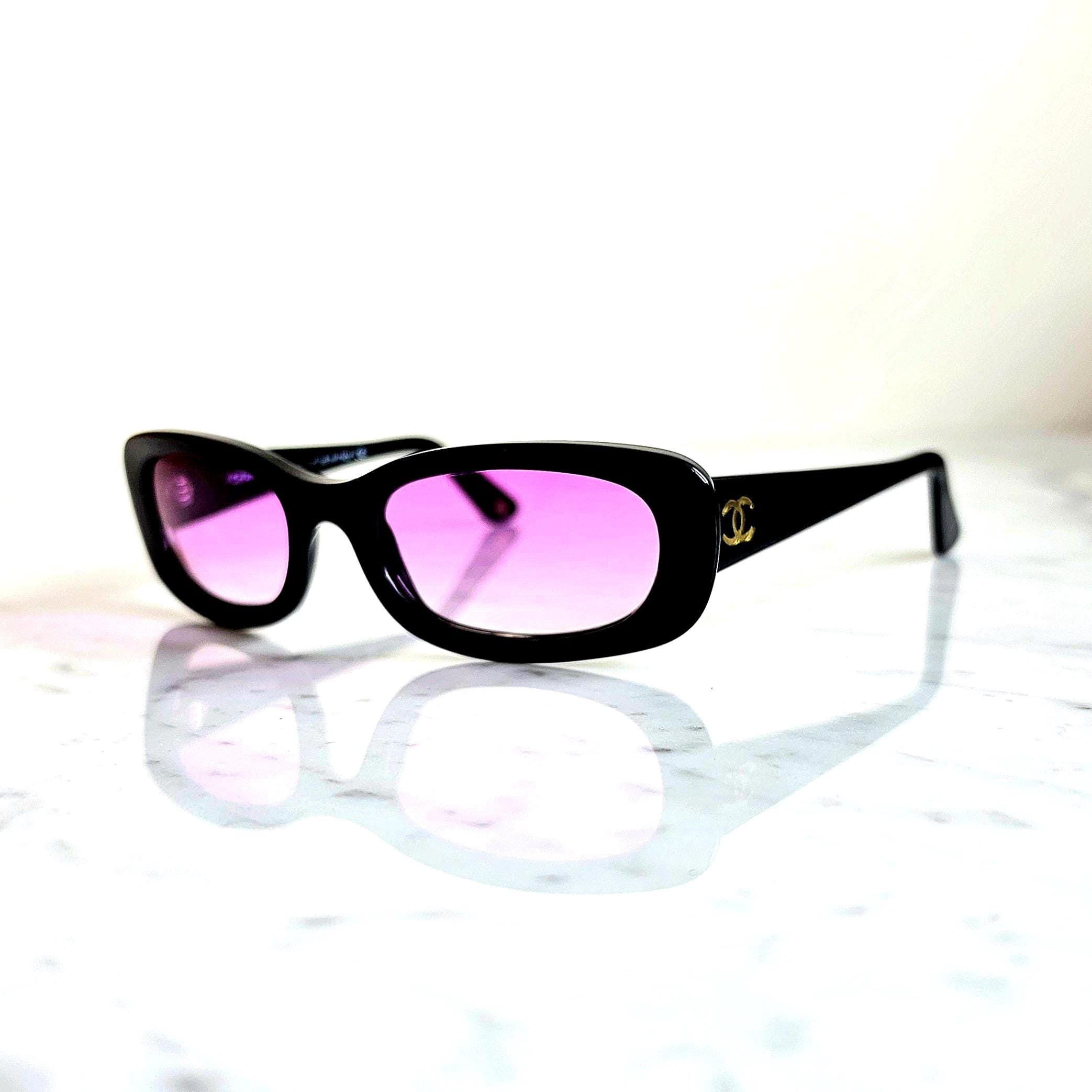 Chanel CC Logo Sunglasses Pink Gold 13 Eyewear Chanel Pink Tinted CC Logo Rimless Sunglasses 4002 Metal  main image 4