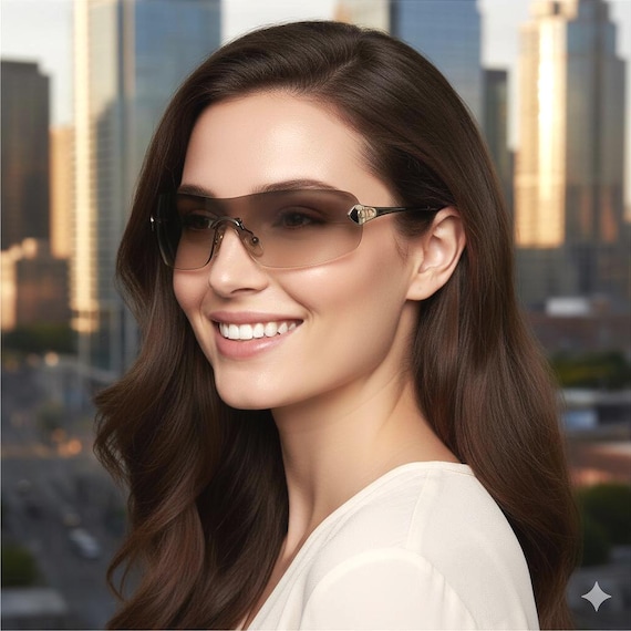 Christian Dior サングラス アブソリュート absolute DIOR Absolute Vintage Sunglasses Silver Clear Frameless Wrap