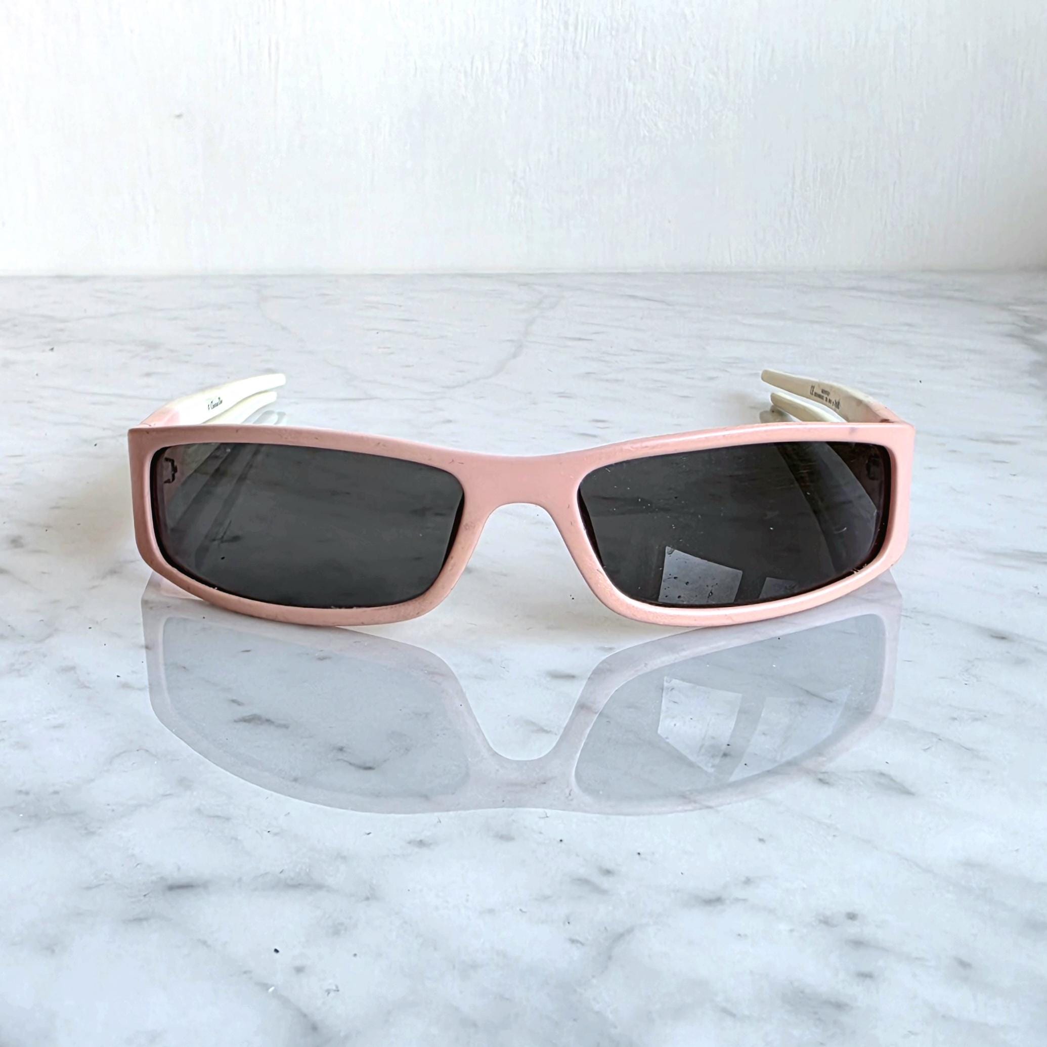Dior Retro Shiny Pink Green 56mm Oval Sunglasses DIOR Vintage Sunglasses Pink White Oval Wrap Christian  main image 3