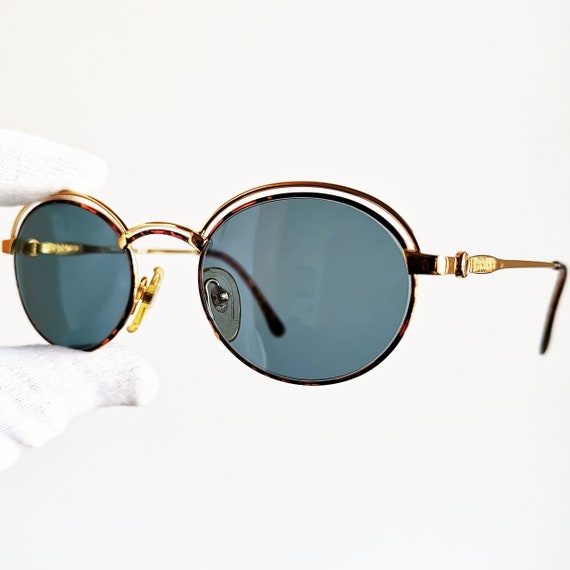 MOSCHINO by PERSOL vintage Sunglasses rare oval r… - image 2