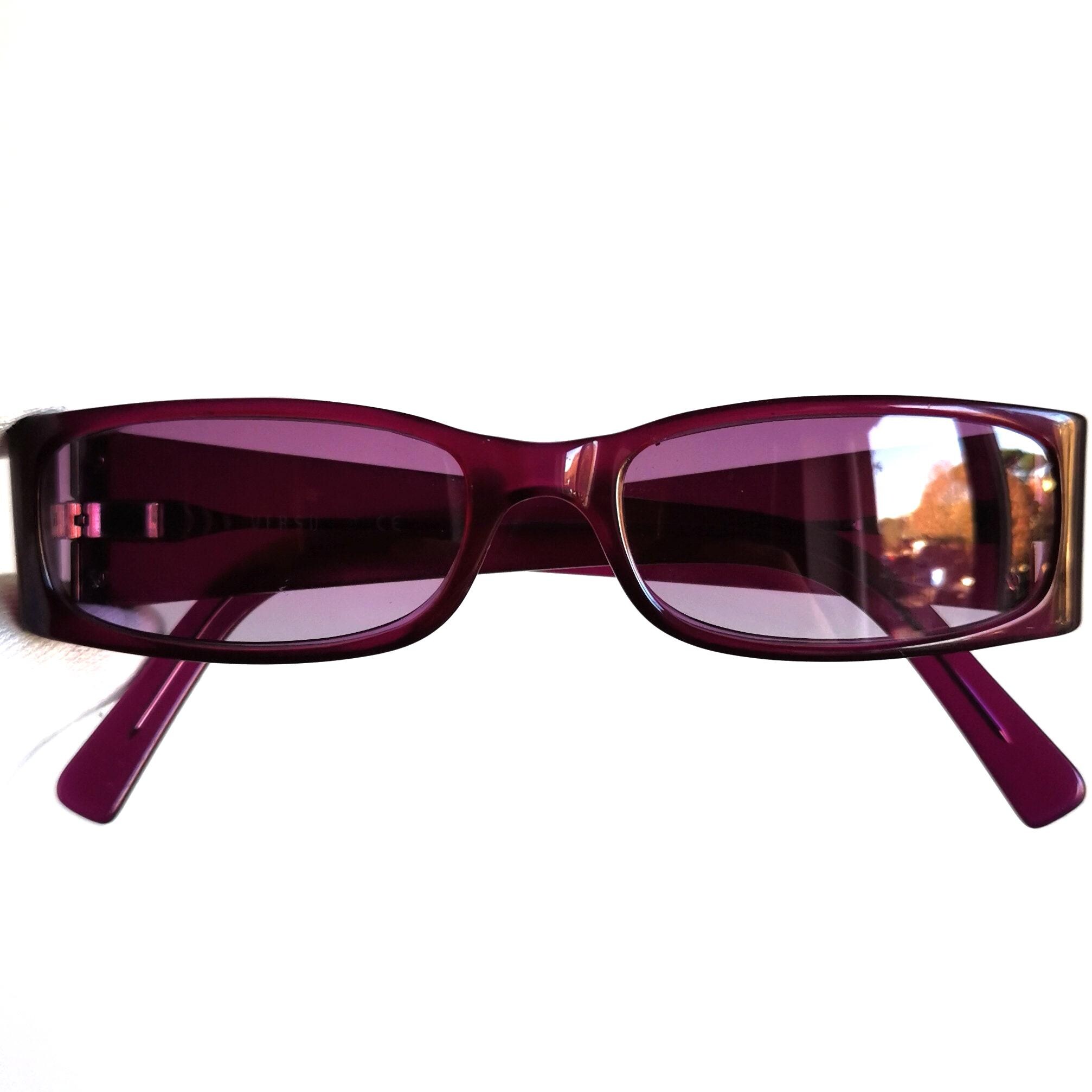 Versace vintage brown purple sunglasses Versace MOD L30 89M/223V – Vintage Frames Company main image 3