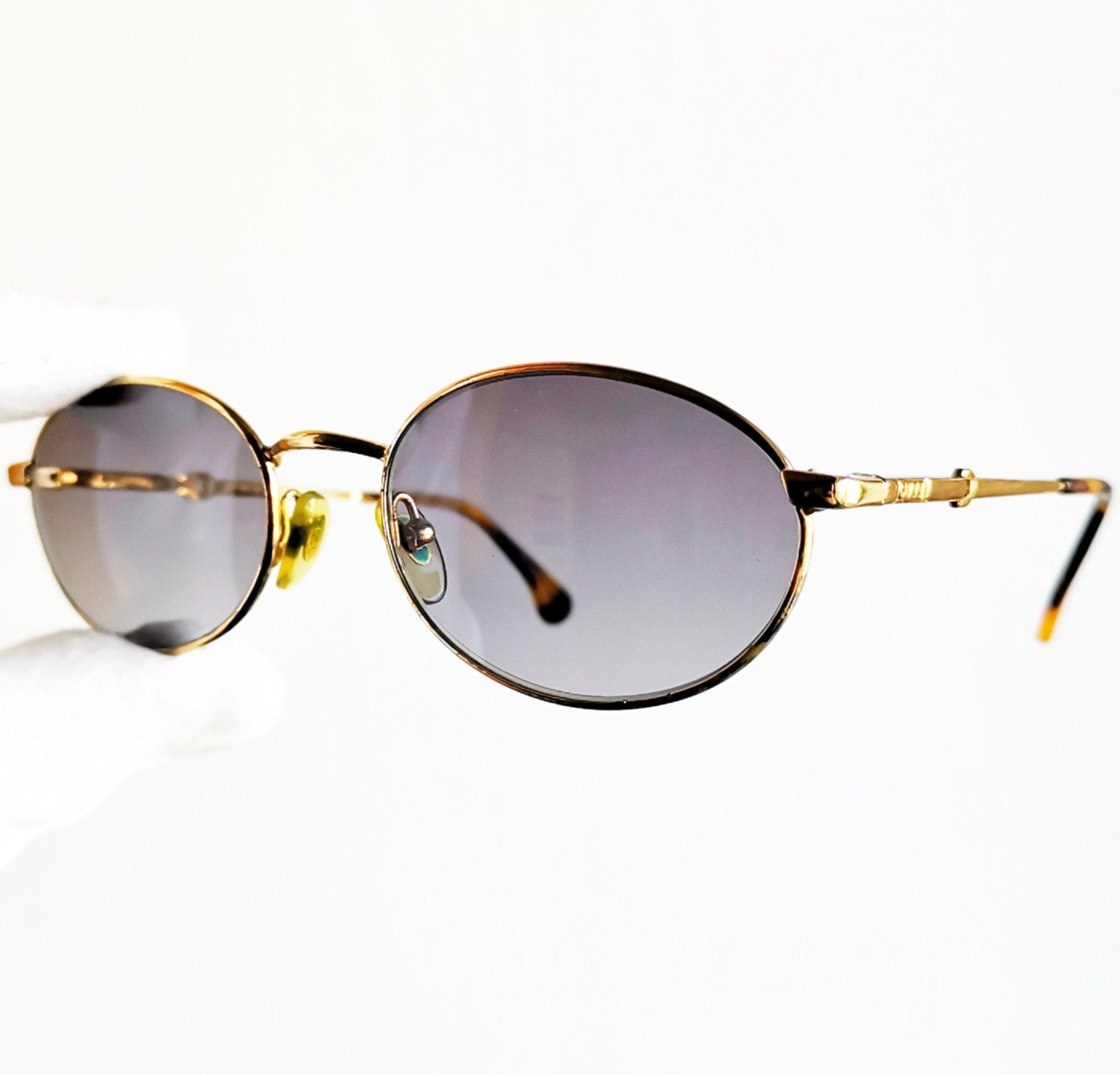 GUCCI Oval Sunglasses Vintage Rare Gold Plated Horse Stirrup GUCCI Oval Sunglasses Vintage Rare Gold Plated Horse Stirrup