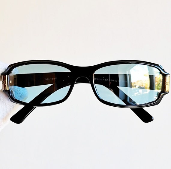 GUCCI vintage sunglasses black oval rectangular s… - image 2
